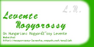 levente mogyorossy business card